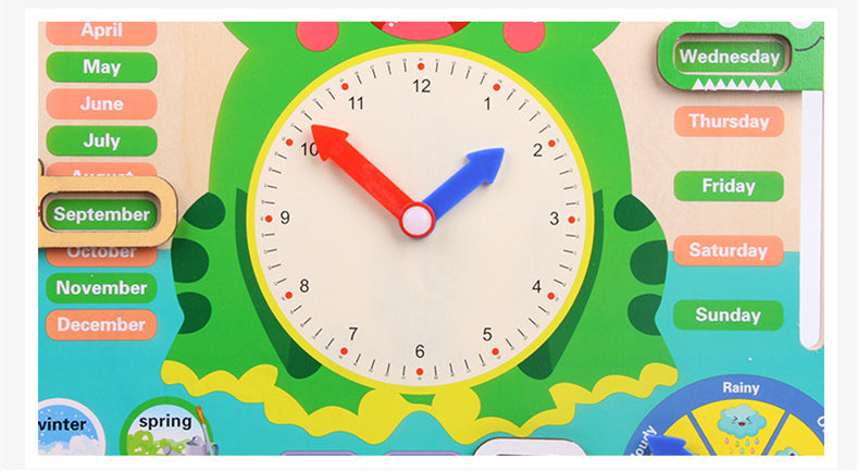 7-in-1 Kids Weather Calendar Clock