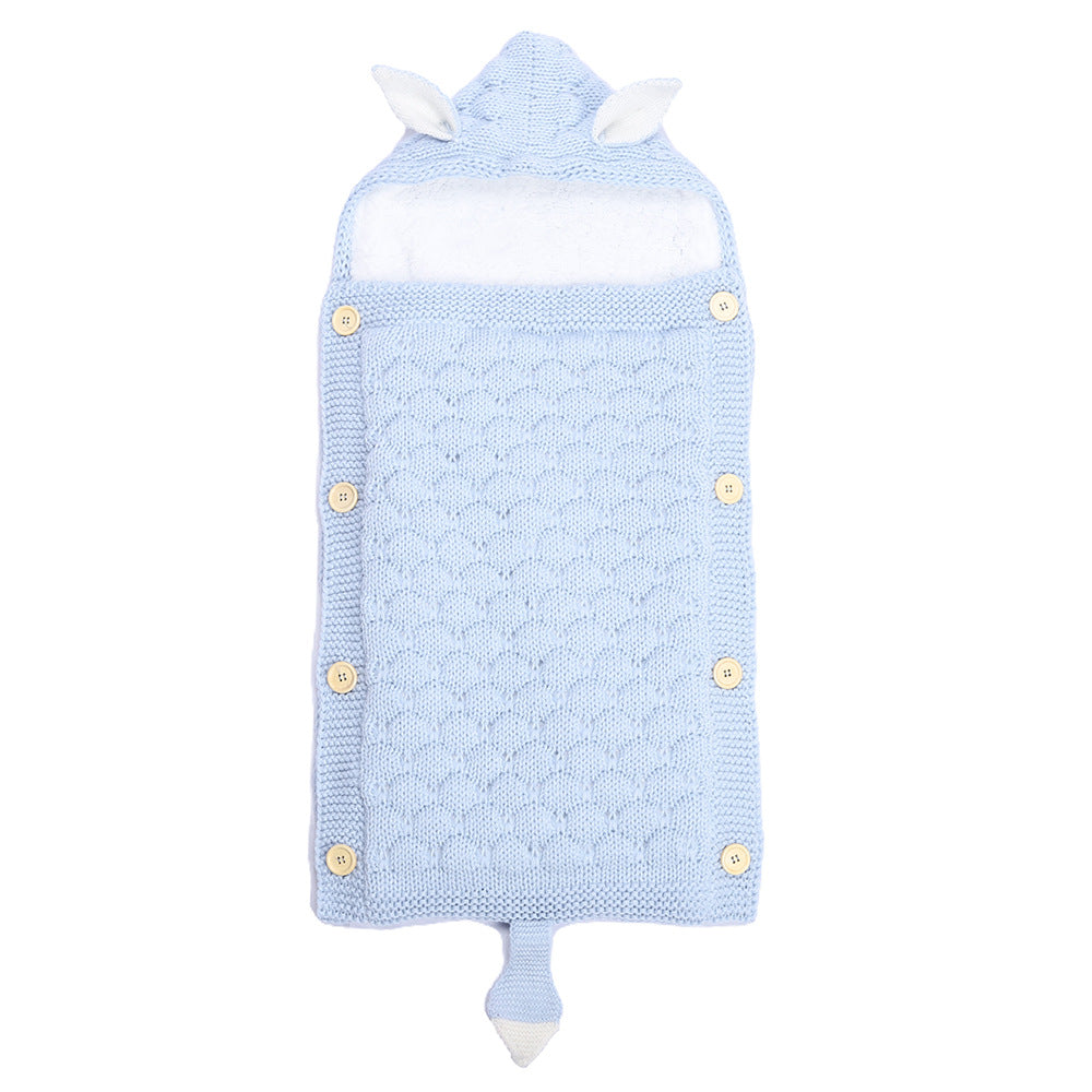 Baby Rabbit Ear Knitted Sleep Sack