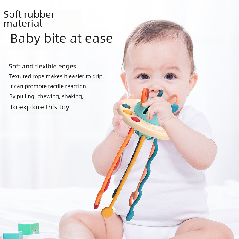 Soft Rubber UFO Pull Toy