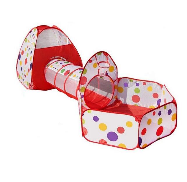 Kids Tunnel Tent and Ocean Ball Pool Set