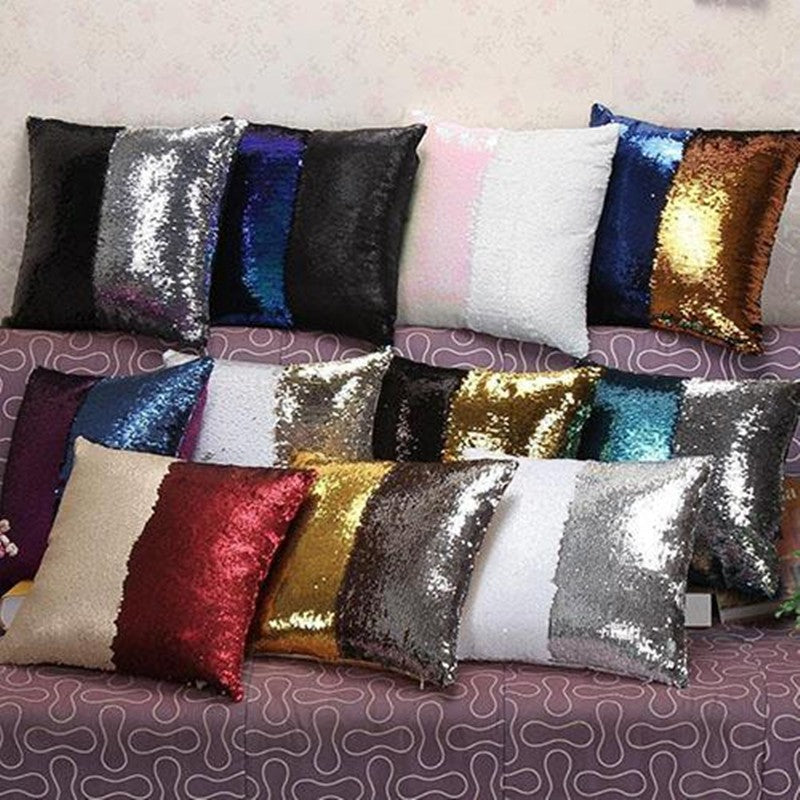 Reversible Sequin Cushion Cover