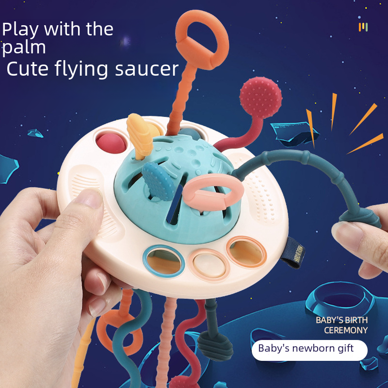 Soft Rubber UFO Pull Toy