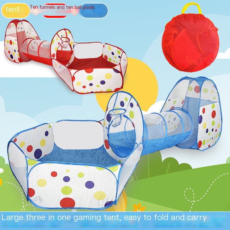 Kids Tunnel Tent and Ocean Ball Pool Set