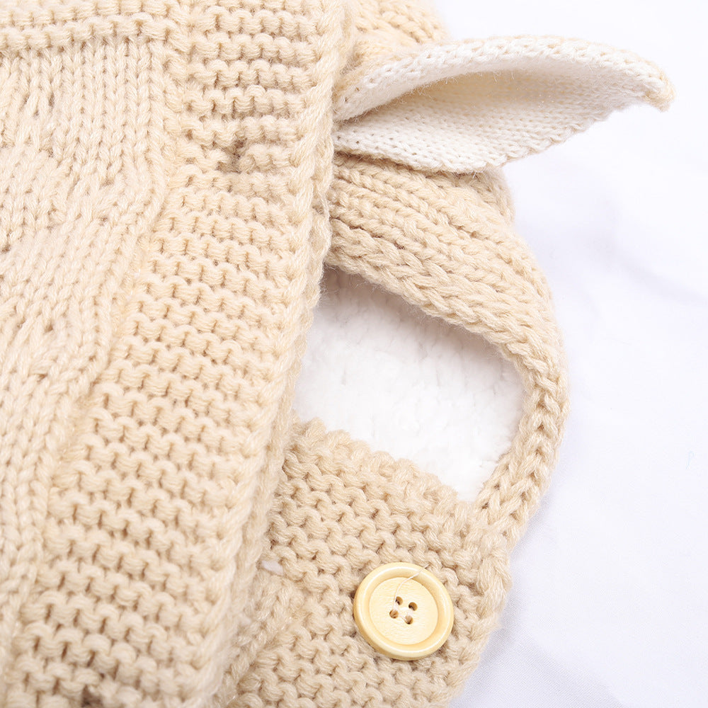 Baby Rabbit Ear Knitted Sleep Sack