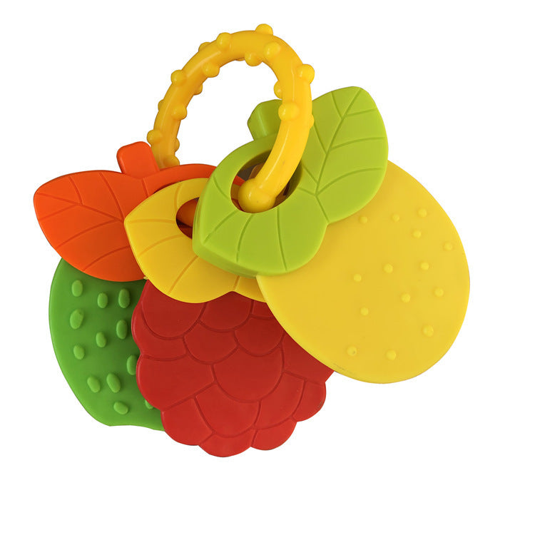 Soft Rubber Baby Grasp Ball Rattle - Sensory Toy