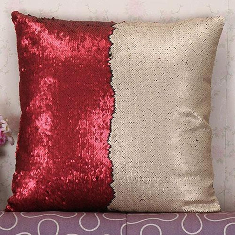 Reversible Sequin Cushion Cover
