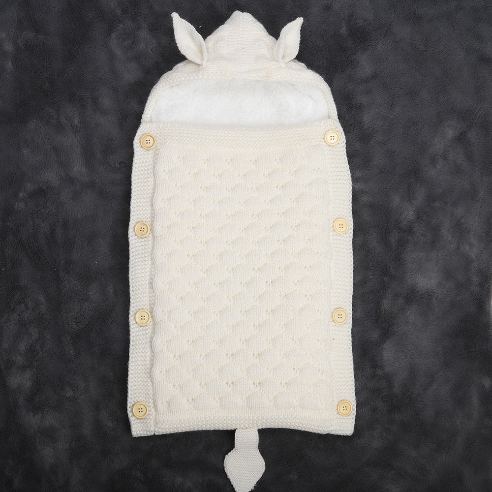 Baby Rabbit Ear Knitted Sleep Sack