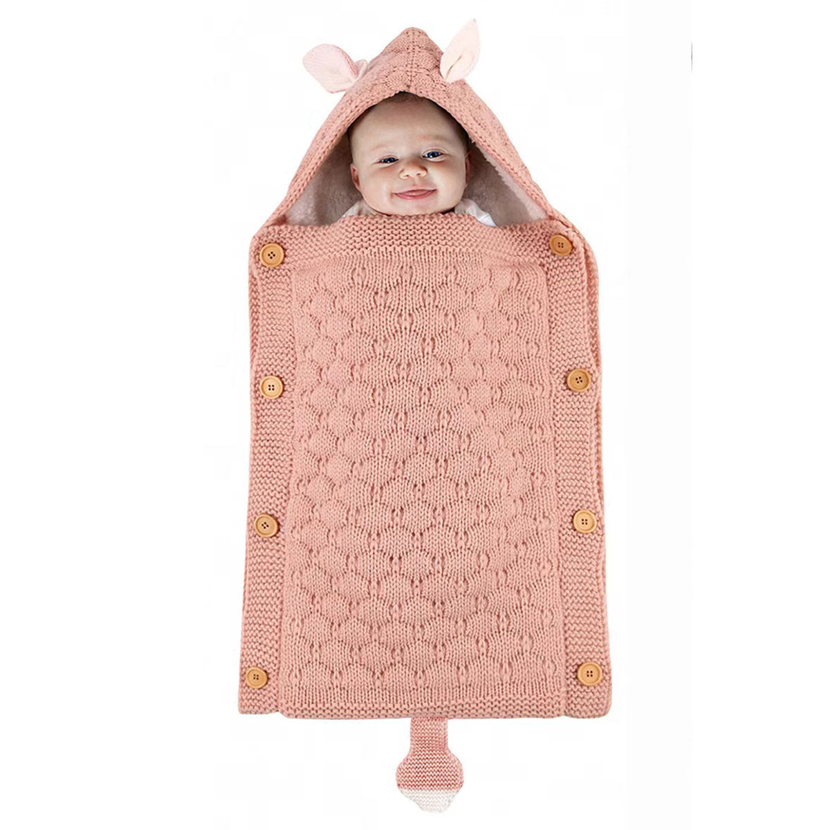 Baby Rabbit Ear Knitted Sleep Sack