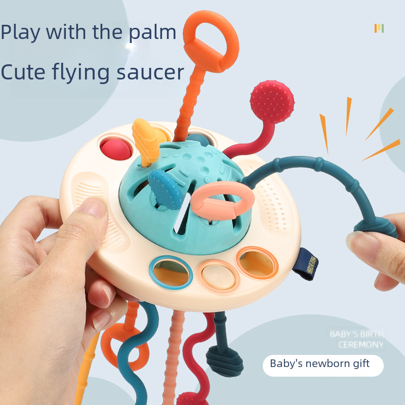 Soft Rubber UFO Pull Toy